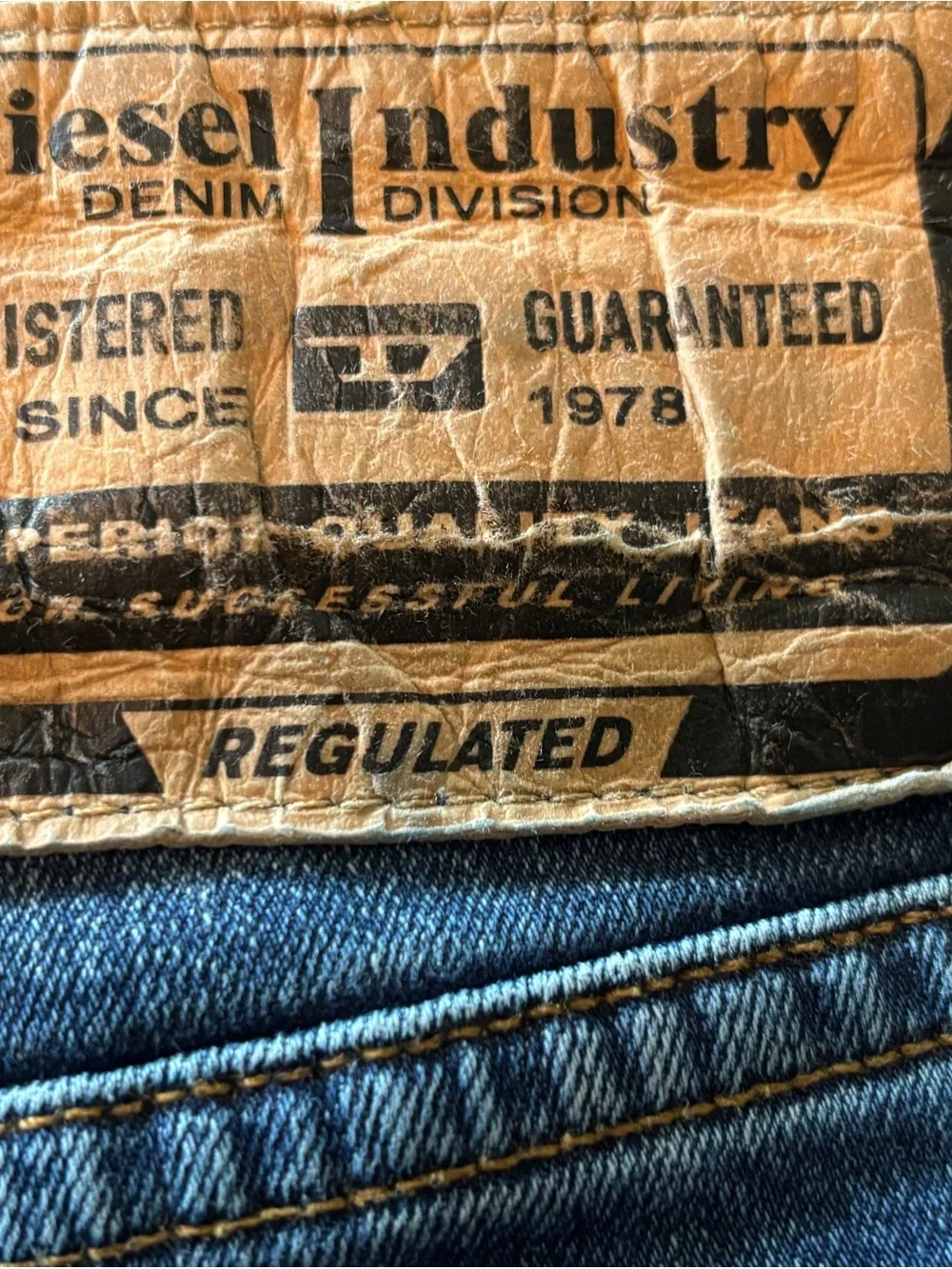 Men's Slim Straight Jeans in Dark Blue Denim